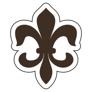 Fleur-de-lis Sticker (Brown)